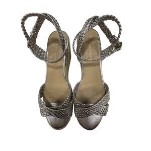 Anthropologie Espadrille Sandals mettal